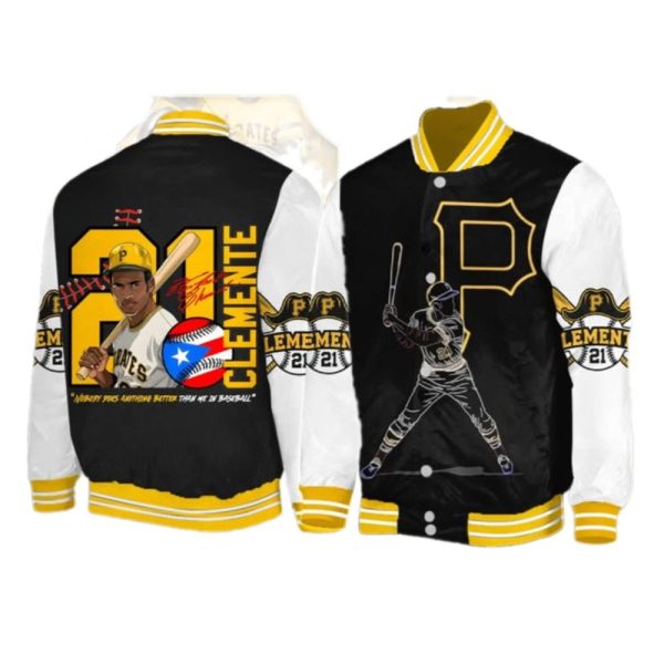 2025 Pirates Roberto Clemente Nobody Does Anything Better Than Me In Baseball Jacket 1 2