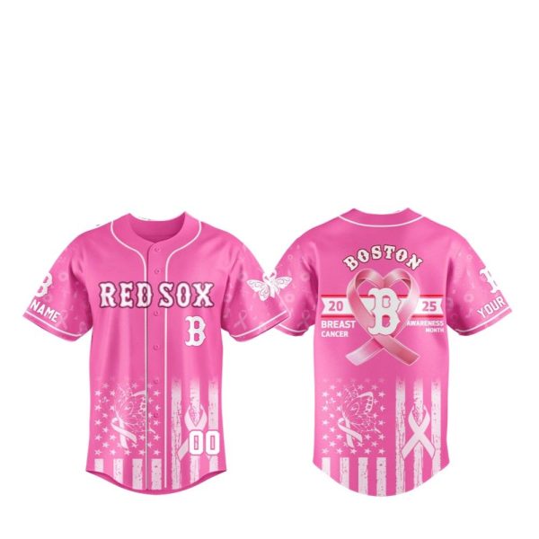 2025 Red Sox Breast Cancer Awareness Month Jersey 1 2
