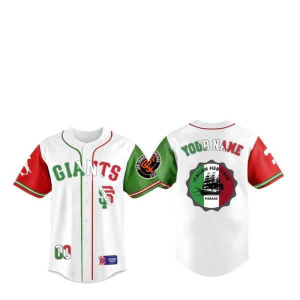 2025 SF Giants Columbus Parade Italian Heritage Night Jersey 1 2