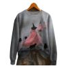 2025 Womens Halloween Print Crew Neck Sweatshirt 1 2