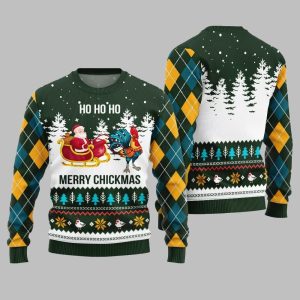 Merry Chickmas Santa Ugly Sweater Christmas 2025 1
