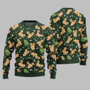 Naughty Gingerbread Ugly Sweater Christmas 2025 1