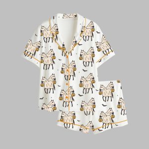 2025 Halloween Cowboy Ghost Horse Pajamas Set 1