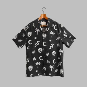 Halloween 2025 Skeletons And Nature Pattern Hawaiian Shirt 1 1