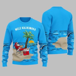 Mele Kalikimaka Hawaiian Ugly Sweater Christmas 2025