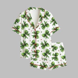 Whoville Coquette Bow Grnchmas Pajama Set