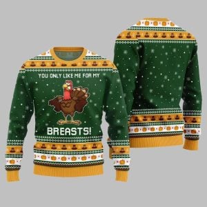 You Only Like Me For My Breasts Ugly Sweater Thanksgiving 2025 1