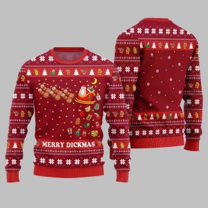 Funny Merry Dickmas Ugly Sweater Christmas 2025 1