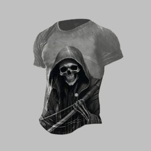 2025 Halloween Men's Halloween Skull Print Shirt