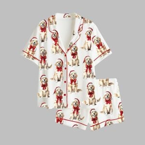 Christmas Golden Retriever Pajama Set 1