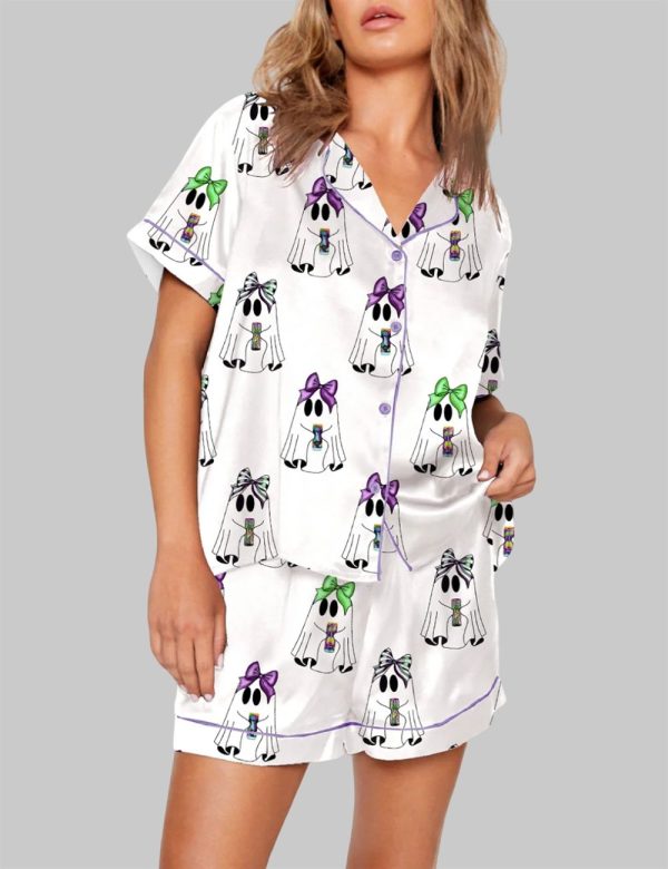 Alani Witches Brew Ghost Halloween Drink Pajama Set 1