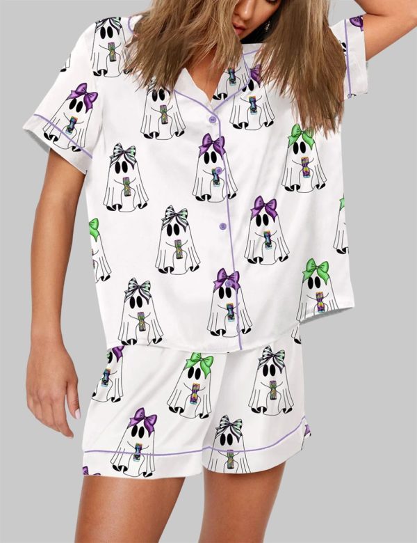 Alani Witches Brew Ghost Halloween Drink Pajama Set 2