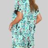 Aqua Retro Mermaids Teal Pinup Girls Martini Mermaids Pajama Set 3 1
