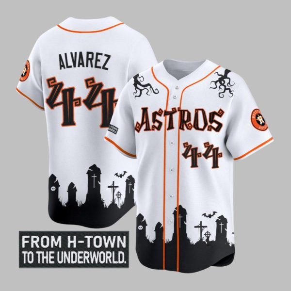 Astros Alvarez From H Town To The Underworld Halloween Shadows Jersey 1 1