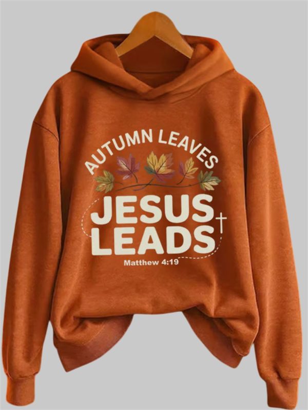 Autumn Leaves Jesus Leads Matthew 4 19 Hoodie 2