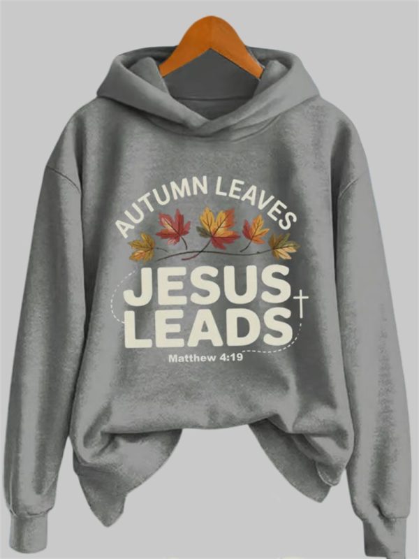 Autumn Leaves Jesus Leads Matthew 4 19 Hoodie 3