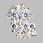 Autumn Preppy Halloween Fall Pumpkin Spice Spooky Ghost Pajama Set