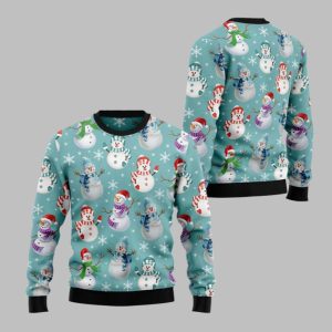 2025 Christmas Love Snowman Ugly Christmas Sweater 1 1