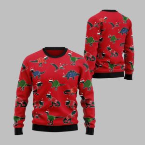 2025 Christmas Amazing Dinosaur Ugly Christmas Sweater 1 1