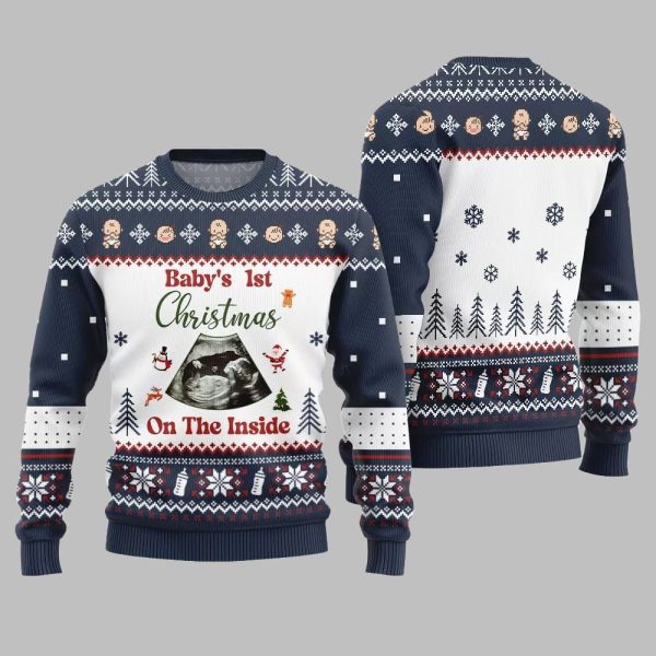 Baby 1st Christmas On The Inside Ugly Sweater Christmas 2025 5
