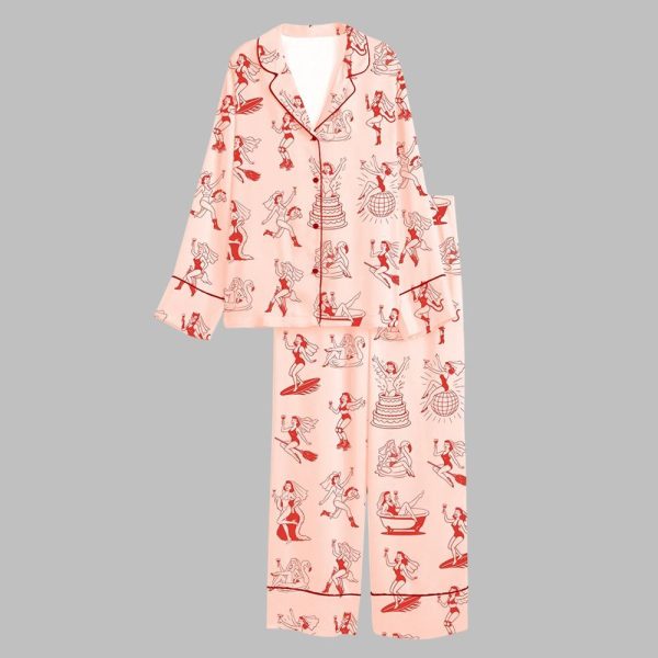 Bachelorette Retro Bride Party Pajama Set 2