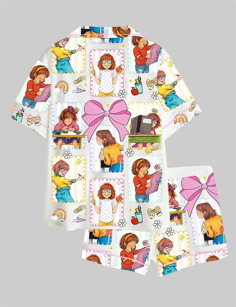 Back To School Teacher Junie B Jones Coquette Bow Pajama Set 2 Back To School Teacher Junie B Jones Coquette Bow Pajama Set 2
