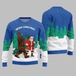 Bigfoot Santa Merry Christmas Ugly Sweater Christmas 2025