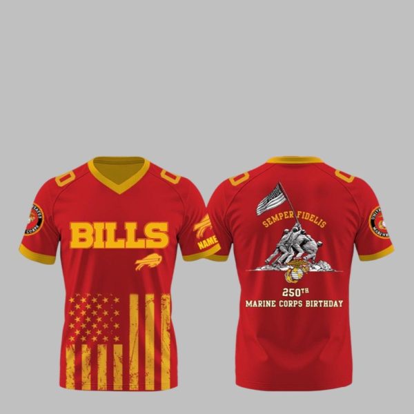 Bills Semper Fidelis 250th Marine Corps Birthday Jersey 2025 1 1