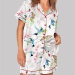 Bird And Butterfly Short Sleeve Pajama Set
