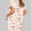 Bonjour Paris Eiffel Tower Travel To France Sister Party Coffee Pajama Set 3 1