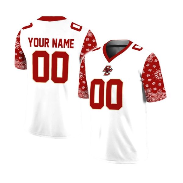 Boston College Football 2025 Red Bandana Jersey 1 2