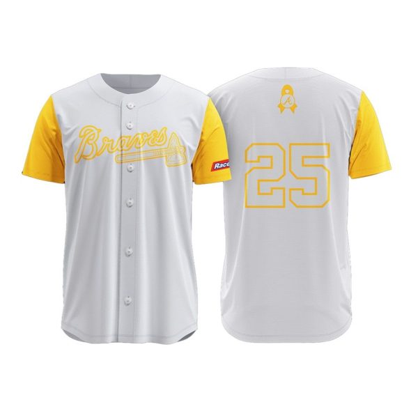 Braves Childhood Cancer Awareness Day Jersey 2025 Giveaway 1 2