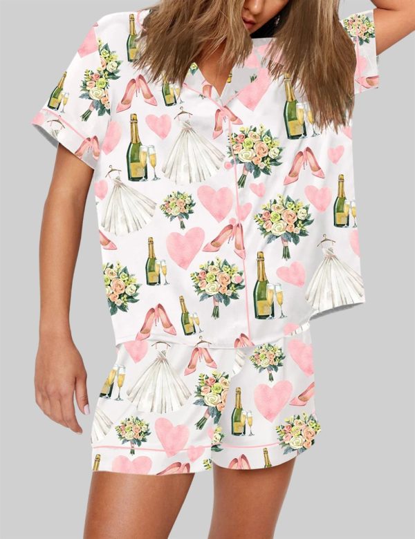 Bride Wedding Champagne Pajama Set 3 1