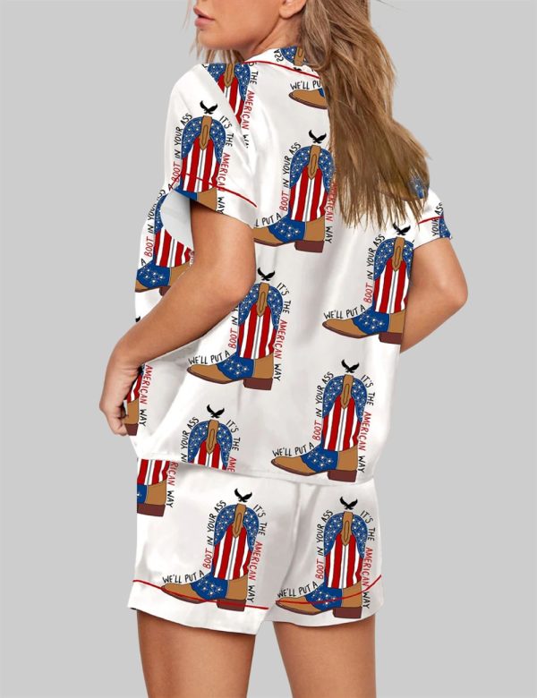 Brought To You Courtesy Of The Red White Blue Well Put A Boot In Your Pajama Set 2