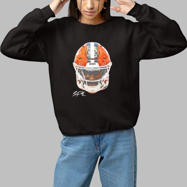 Browns Shedeur Sanders Helmet Signature Shirt 1 1