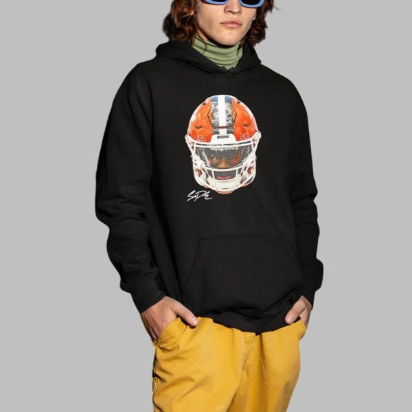 Browns Shedeur Sanders Helmet Signature Shirt 2 1