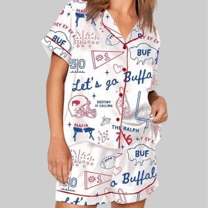 Buffalo Football Doodles Pajama Set 1