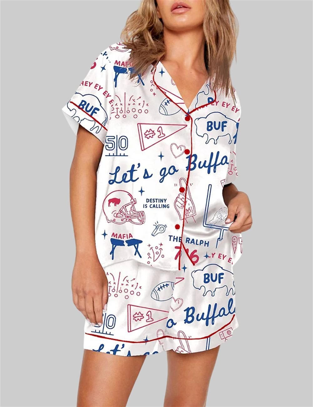 Buffalo Football Doodles Pajama Set 1 Buffalo Football Doodles Pajama Set 1