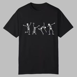 Dancing Skeleton Fuck Trump Halloween Shirt 0 0