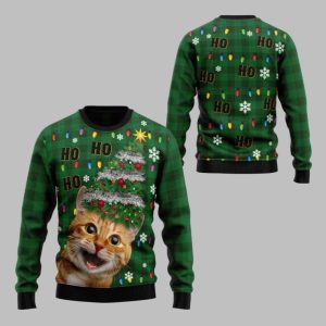 2025 Christmas Cat Christmas Tree Ugly Christmas Sweater 1 1