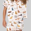 Cat Breeds Short Sleeve Pajama Set 2