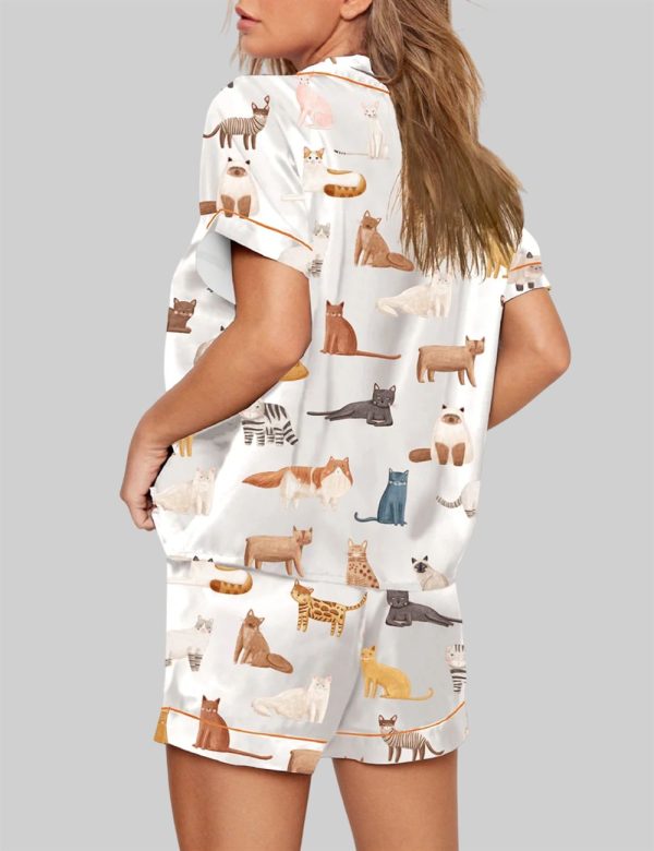 Cat Breeds Short Sleeve Pajama Set 3