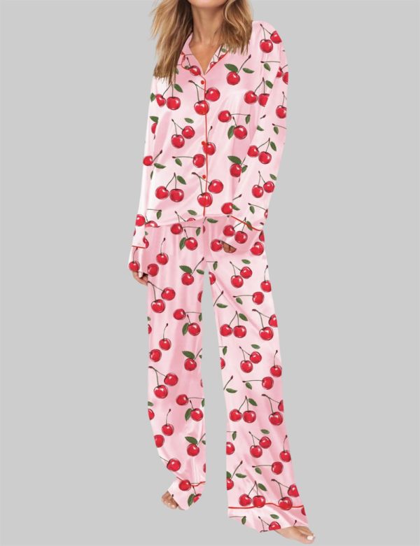 Cherries Pajama Set For Women 1