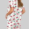Cherry Cute Print Short Sleeve Pajama Set 3