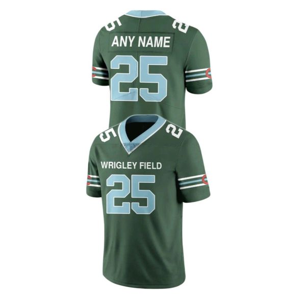 Chicago Cubs Wrigley Field Football Jersey 1 2