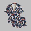 Christmas Dog Watercolor Christmas Holiday Gift Coquette Dog Pajama Set 1