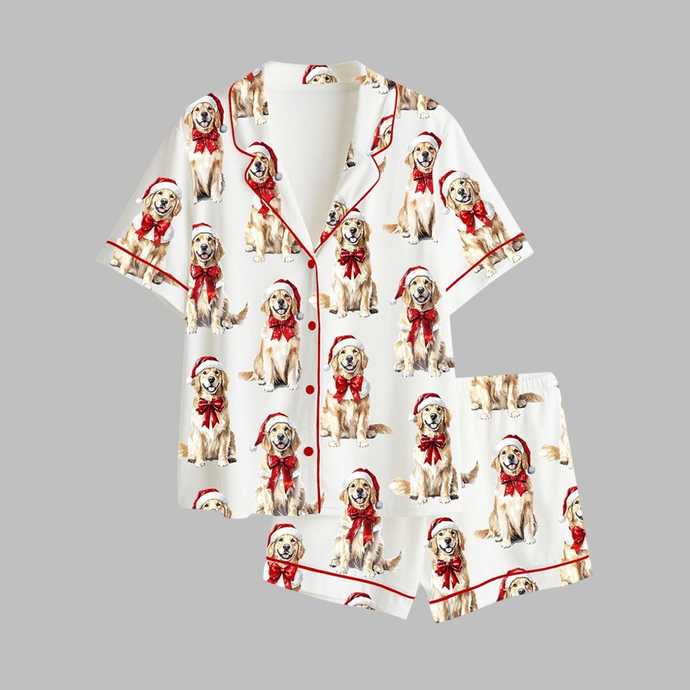 Christmas Golden Retriever Pajama Set 1 Christmas Golden Retriever Pajama Set 1