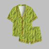 Christmas Grnch Green Fur Pajama Set 1