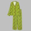 Christmas Grnch Green Fur Pajama Set 2