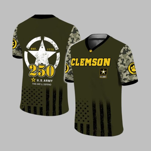 Clemson US ARMYS 250TH Birthday Celebration Jersey 2025 1 1